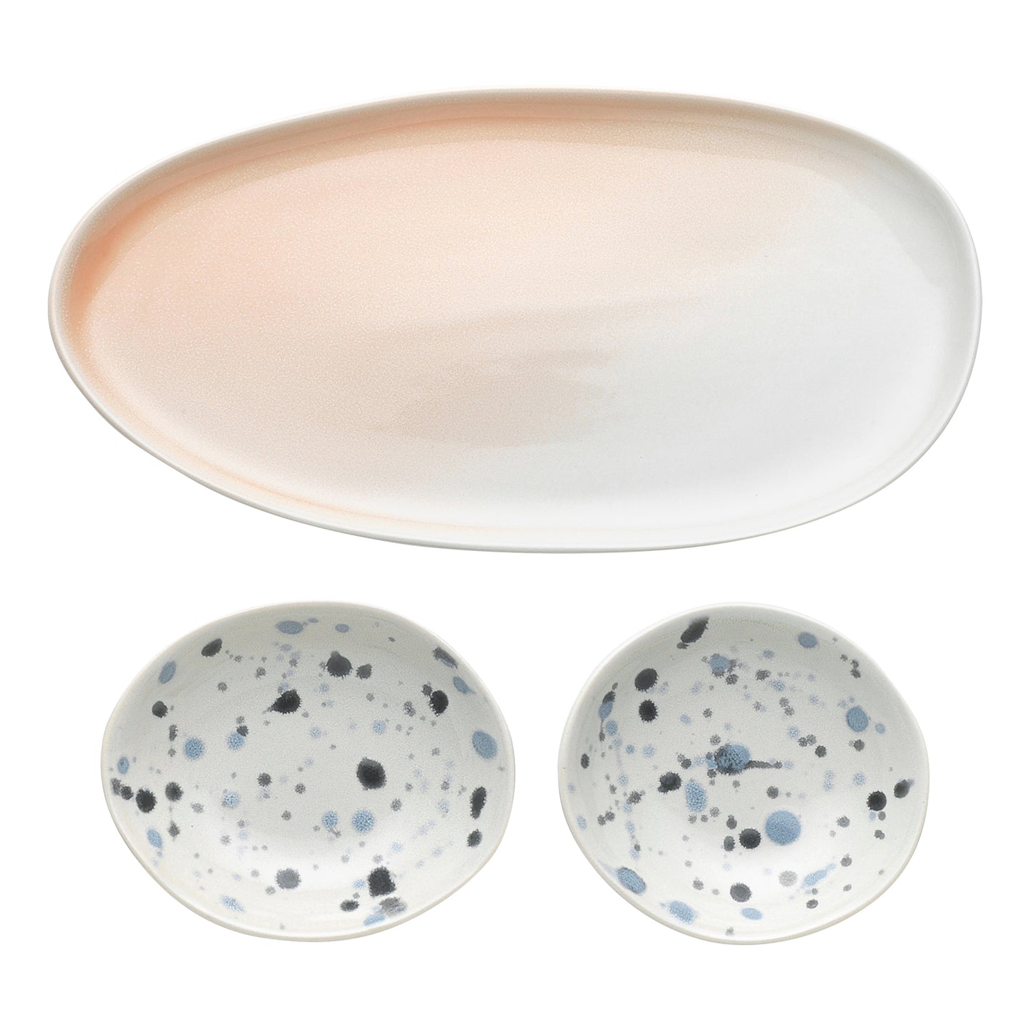 Ecology Dusk Set of 2 Dip Bowls with Tray