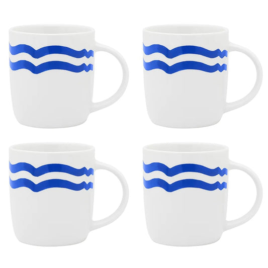 Porto La Mer Set of 4 Mugs 300ml Indigo