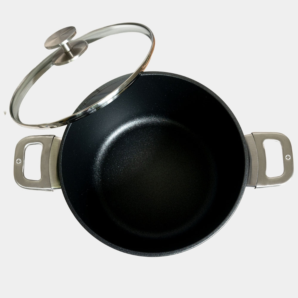 Swiss Diamond CXD Induction Deep Round Casserole With Glass Vented Lid 24x11cm 5.2L