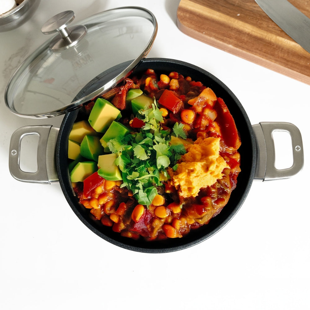 Swiss Diamond CXD Induction Deep Round Casserole With Glass Vented Lid 24x11cm 5.2L