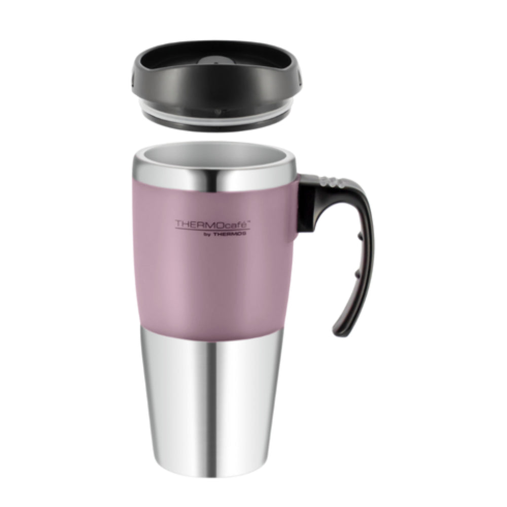 Thermos THERMOcafe Stainless Steel Double Wall Travel Mug Mauve 450ml