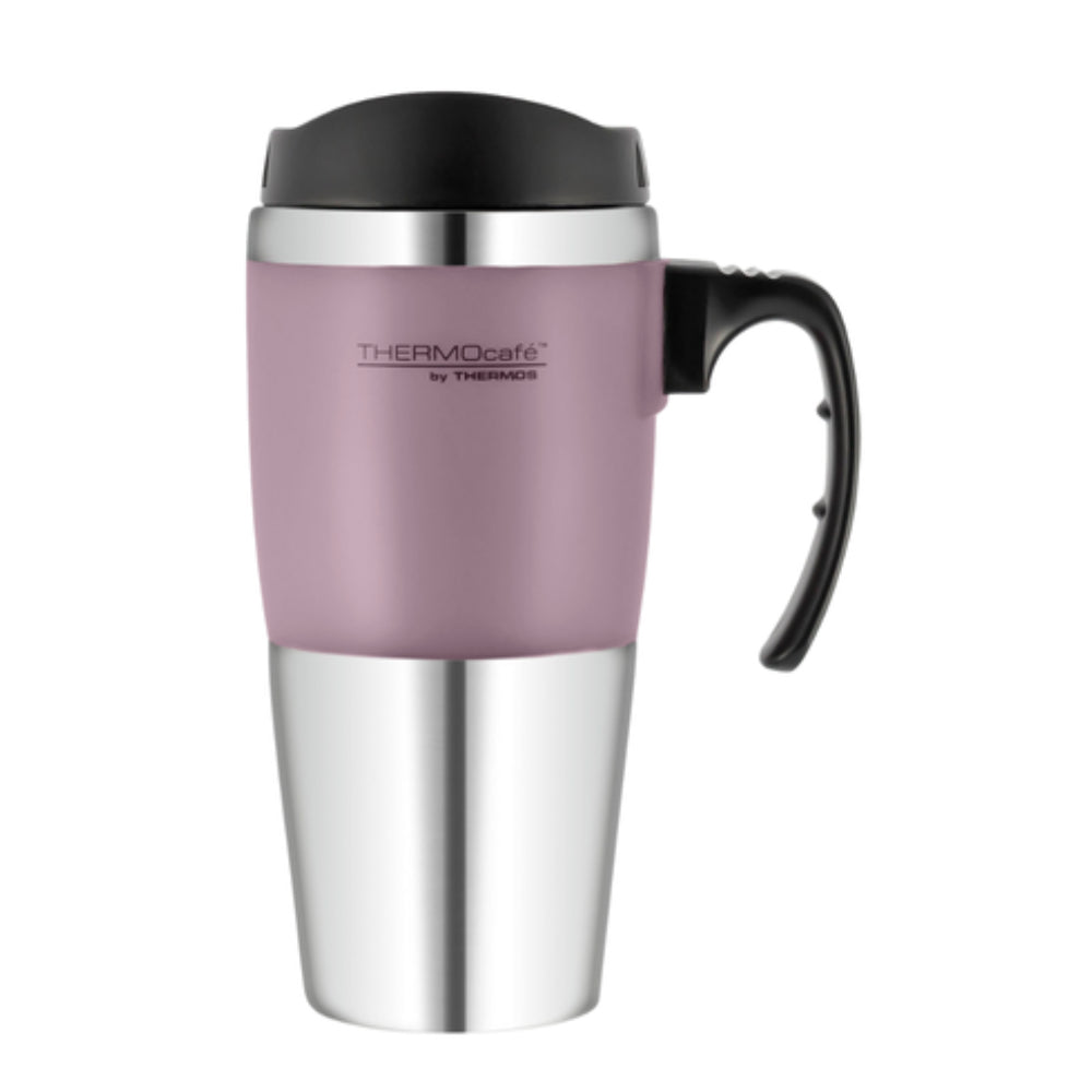 Thermos THERMOcafe Stainless Steel Double Wall Travel Mug Mauve 450ml