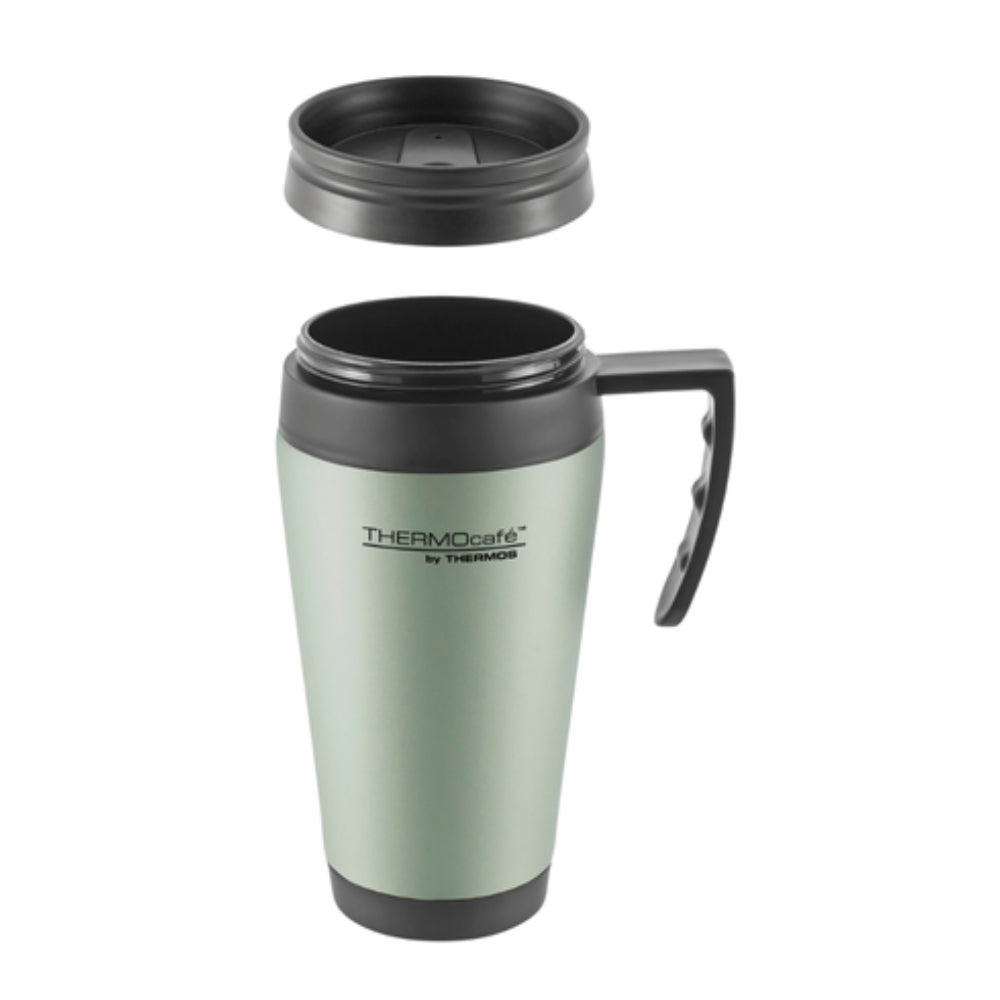 Thermos THERMOcafe Stainless Steel Outer Foam Insulated Travel Mug Pistachio Cream 400ml