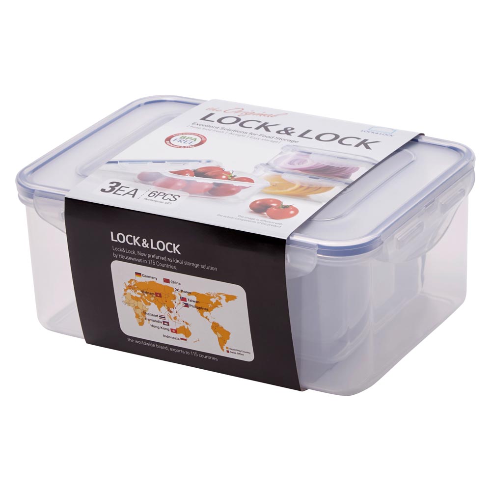 Locknlock Classic 3 Piece Rectangular Container Set
