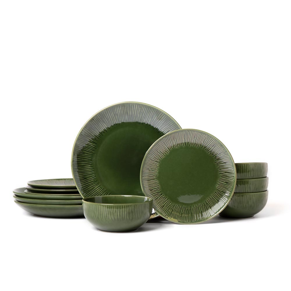 Mikasa Jardin 12 Piece Stoneware Dinner Set