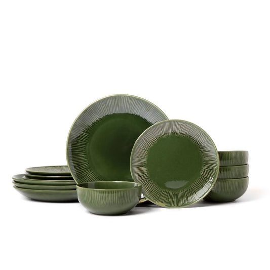 Mikasa Jardin 12 Piece Stoneware Dinner Set