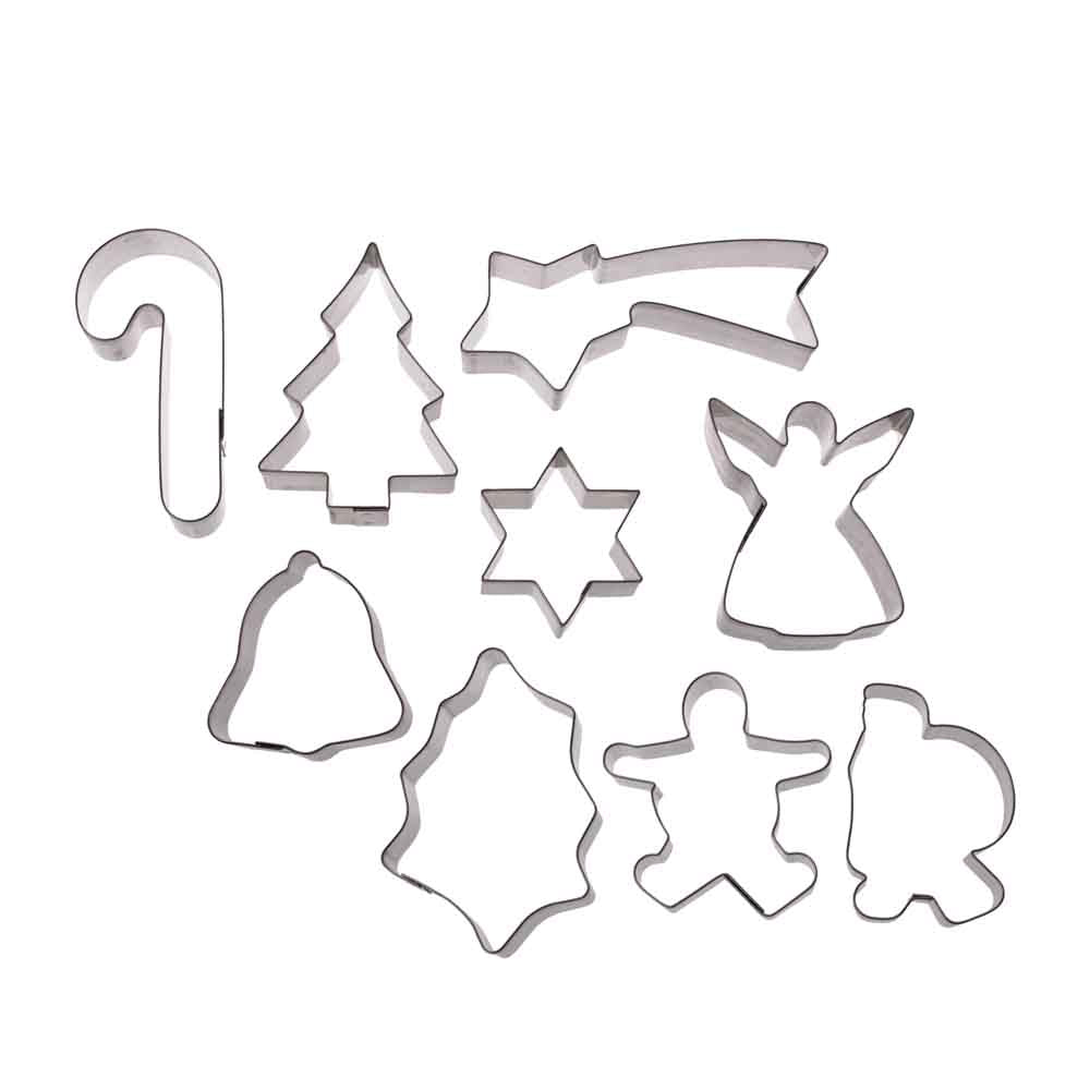 D.Line Xmas Cookie Cutters Set of 9 On Ring