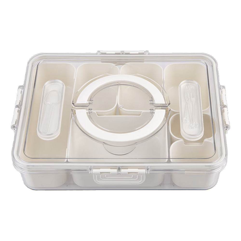 Alfresco Lane Rectangular 7 Compartment Grazing Box with Carry Handles