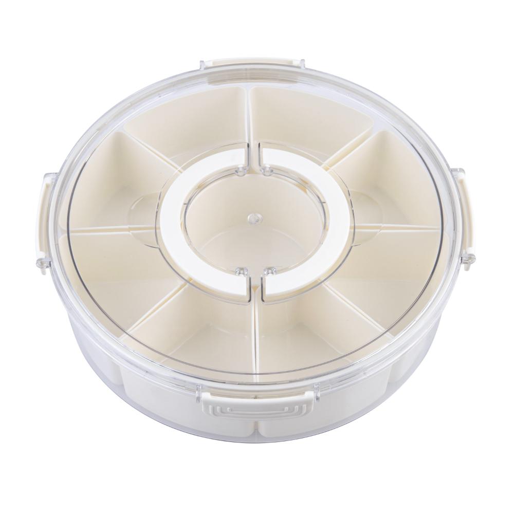 Alfresco Lane Round 9 Compartment Grazing Box with Carry Handles