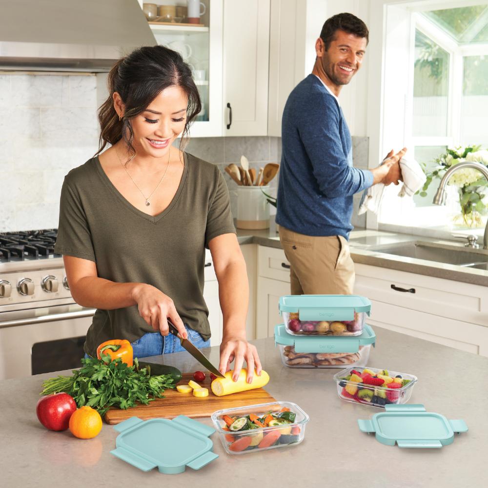 Bentgo 8 Piece Rectangle Glass Food Storage Set