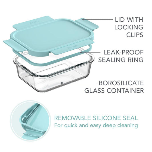 Bentgo 12 Piece Rectangle Glass Food Storage Set
