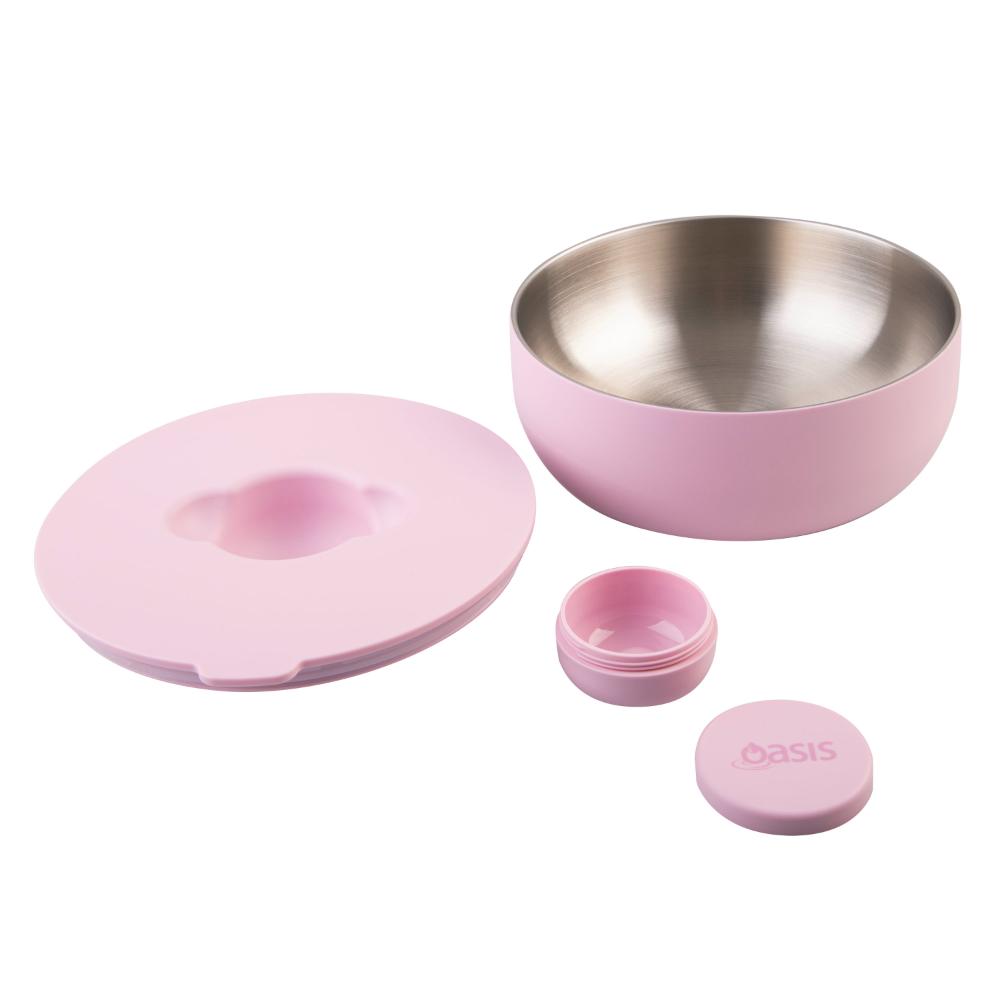 Oasis Stainless Steel Double Wall Insulated Fresh'N'Go Lunch Bowl 950ml