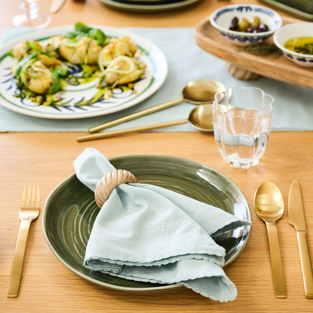 Ecology Weft Set of 4 Napkins 45x45cm Celadon