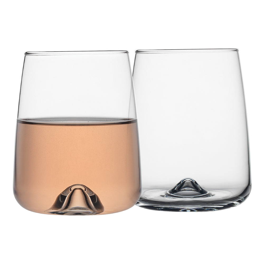 Ecology Ida Set Of 6 430ml Stemless Wine Glasses