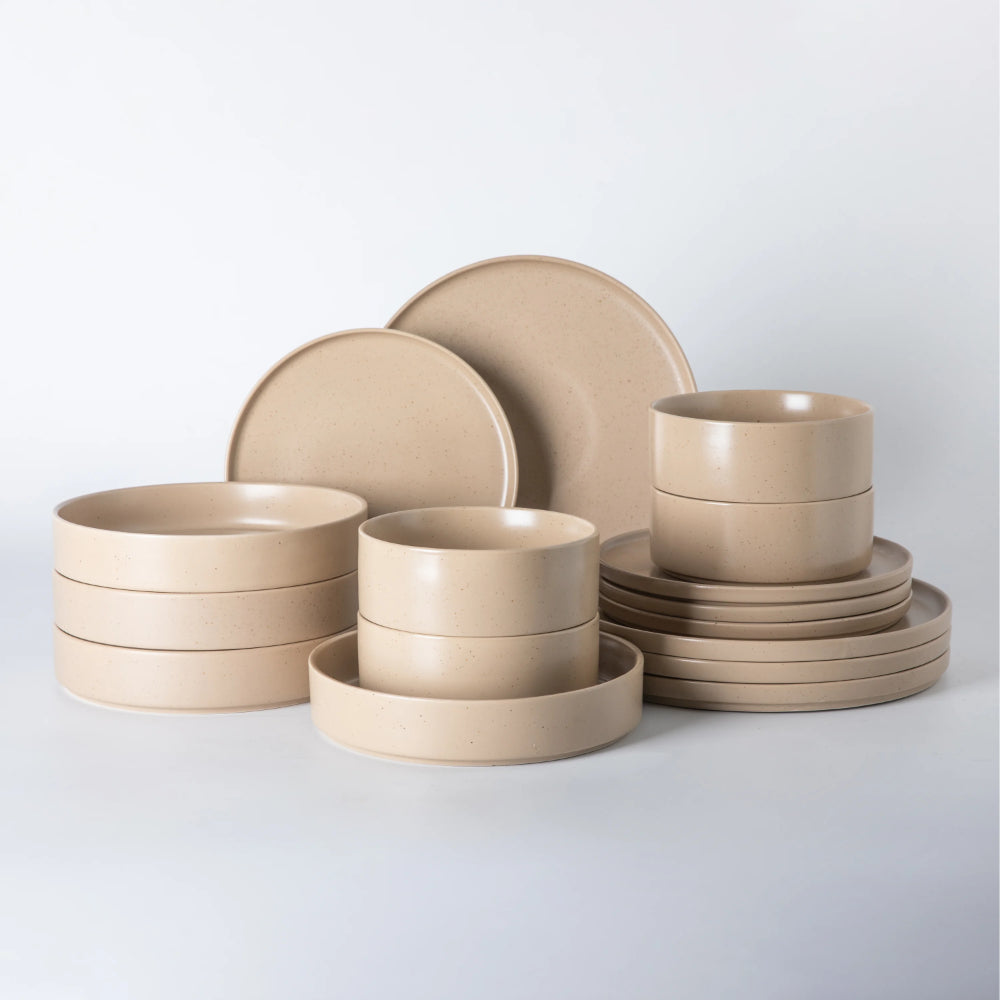 Ecology Lento 16 Piece Dinner Set Brown