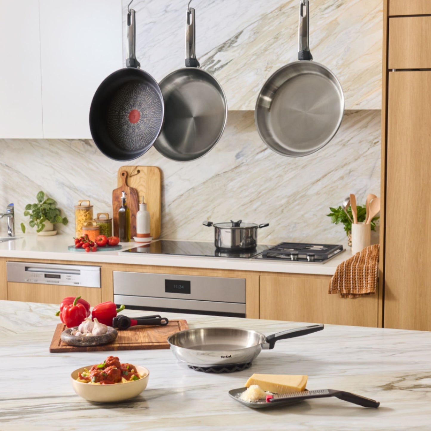 Tefal Emotion+ Induction Stainless Steel Frypan 28cm