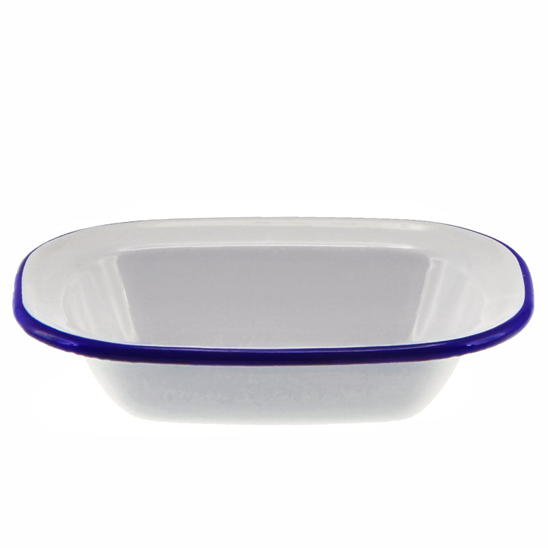 Falcon Oblong Pie Dish 16cm White & Blue