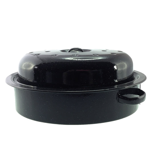 Falcon Oval Roaster 3L Black Blue & White Speckle