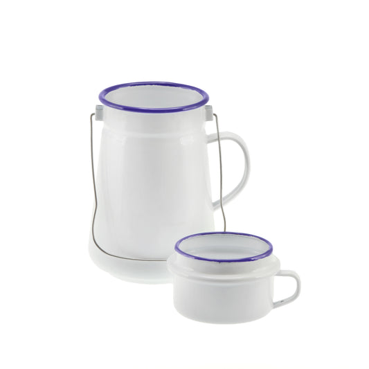 Falcon Tea Can & Mug Set White & Blue