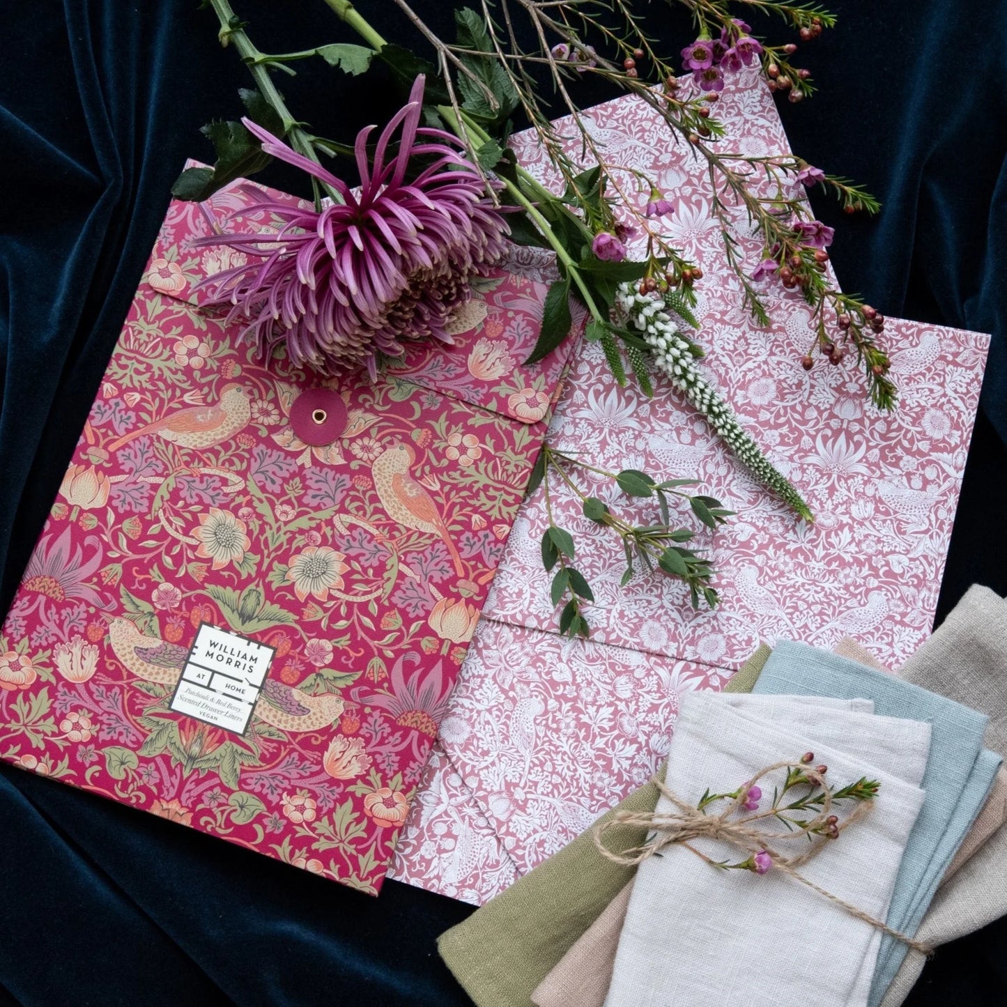 William Morris At Home Strawberry Thief Drawer Liners