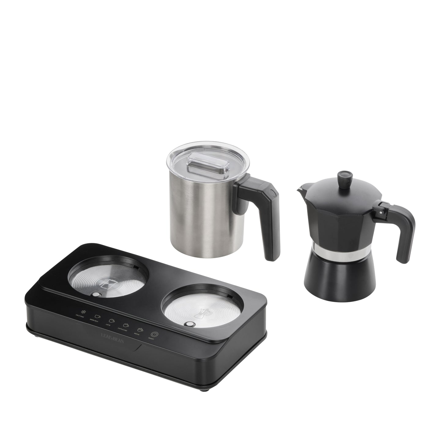 Leaf & Bean Electric Espresso Maker With Milk Frother & Warmer
