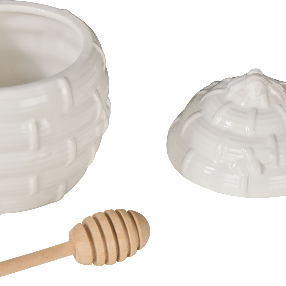 Davis & Waddell Wildflower & Hive Honey Jar With Dipper