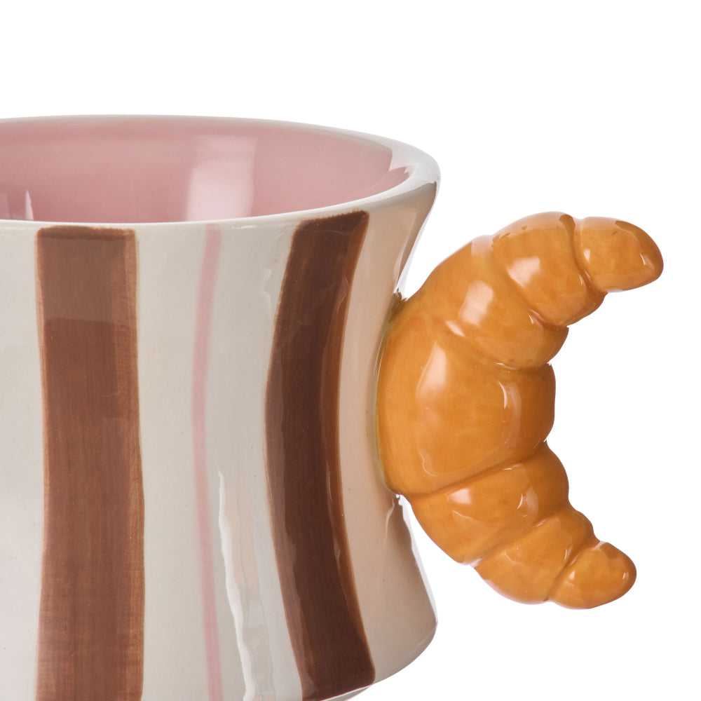 Emporium Colette Croissant Striped Mug