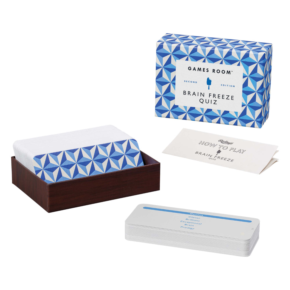 Games Room Brain Freeze Quiz Cards