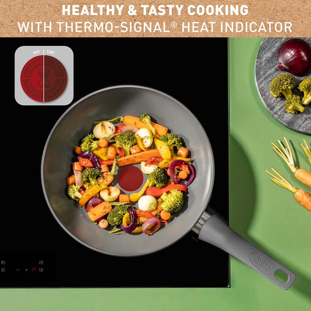 Tefal Revive Ceramic Induction Non-Stick Wok 28cm infographic at House