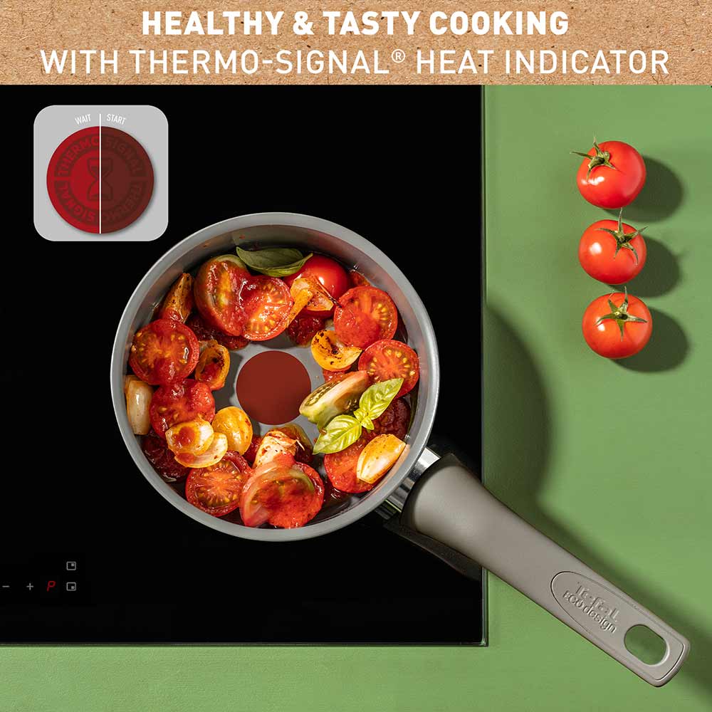 Tefal Revive Ceramic Induction Non-Stick Saucepan 18cm infographic at House