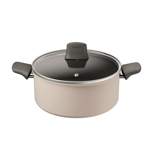 Tefal Revive Ceramic Induction Non-Stick Stewpot and Lid 24cm Cream at House
