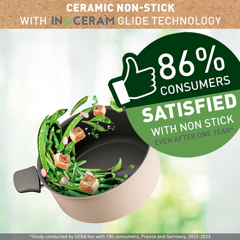 Tefal Revive Ceramic Induction Non-Stick Stewpot and Lid 24cm infographic at House