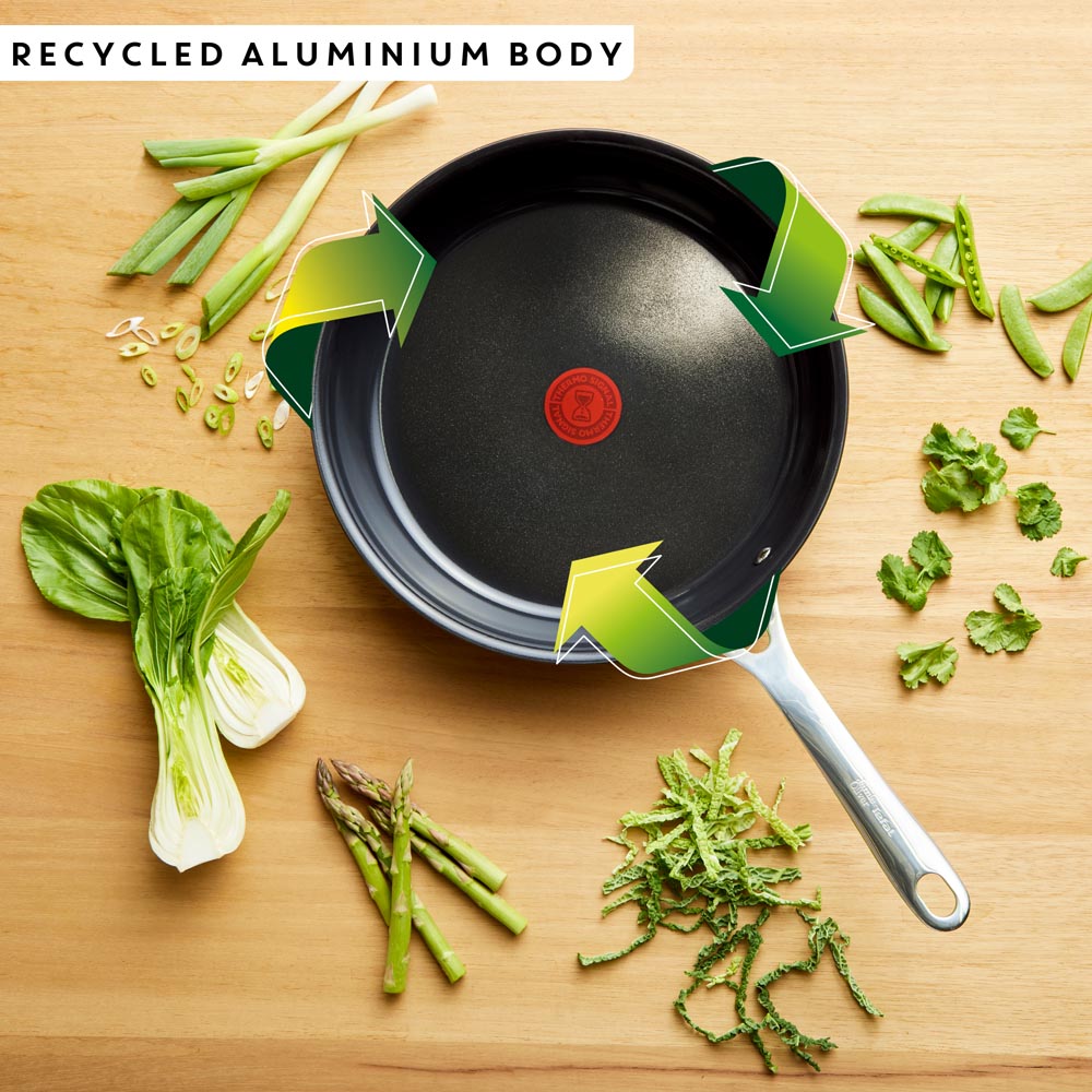 Tefal by Jamie Oliver Ceramic Enjoy Set of 2 Frying Pans with Pan Protector