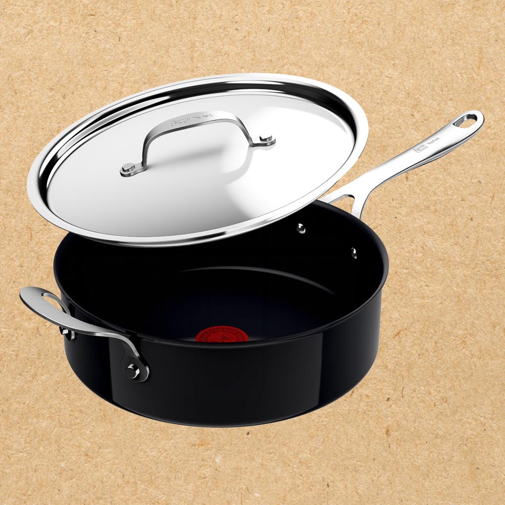 Tefal by Jamie Oliver Ceramic Enjoy 5 Piece Cookware Set with Pan Protectors