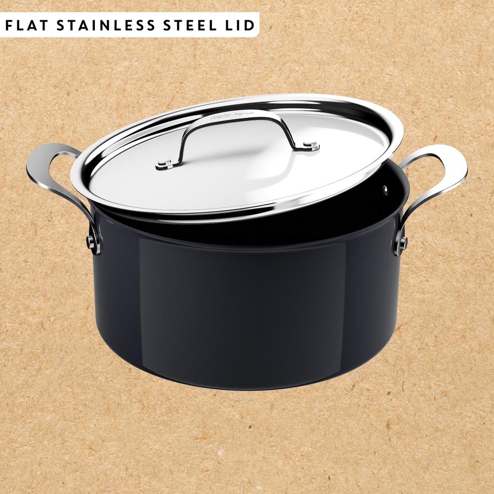 Tefal by Jamie Oliver Ceramic Enjoy 5 Piece Cookware Set with Pan Protectors