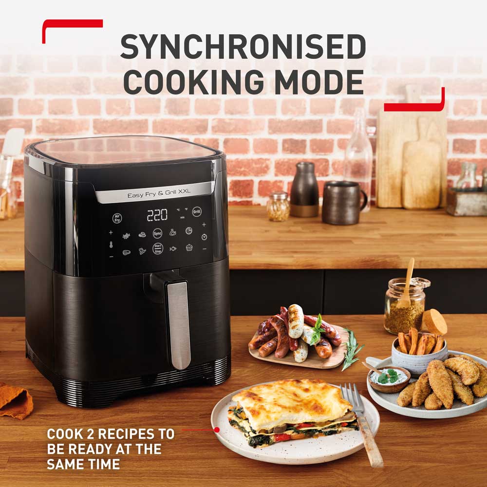 Tefal Easy Fry & Grill 2-in-1 XXL Flexcook Air Fryer Black
