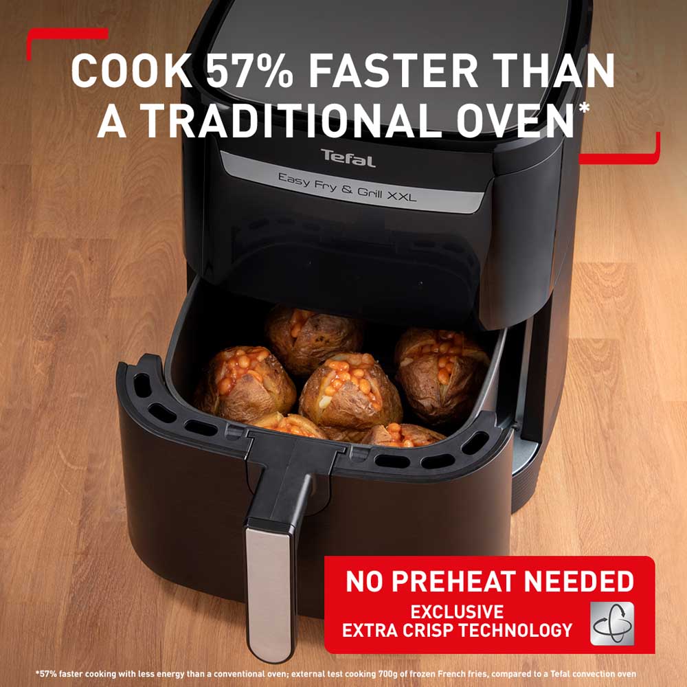 Tefal Easy Fry & Grill 2-in-1 XXL Flexcook Air Fryer Black