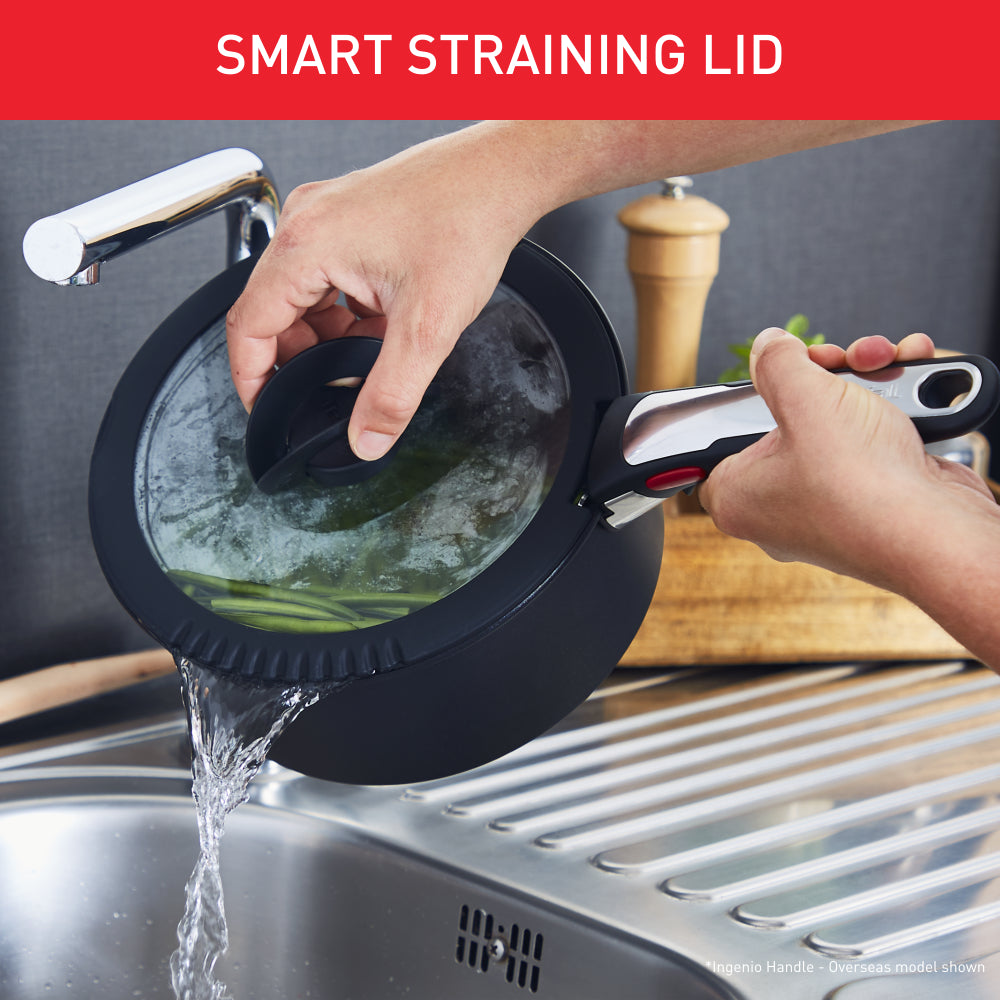 Tefal Ingenio Set of 3 Draining Lids 16cm 18cm & 20cm