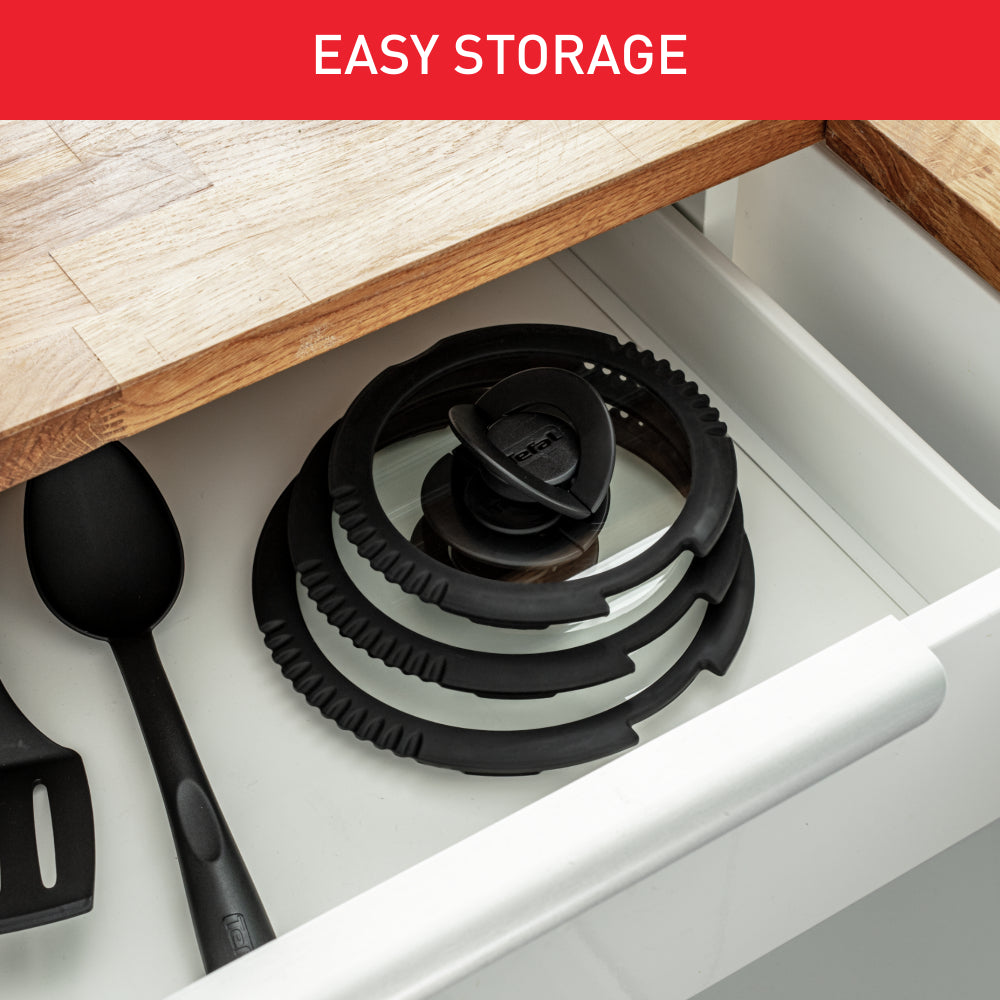 Tefal Ingenio Set of 3 Draining Lids 16cm 18cm & 20cm