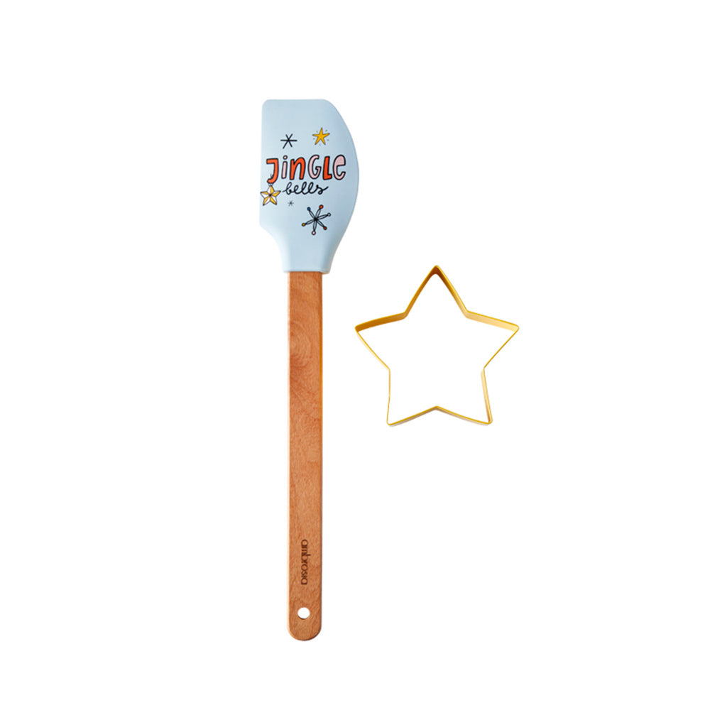 Ambrosia Santas Workshop Spatula with Cookie Cutter - Surprise Stocking Filler