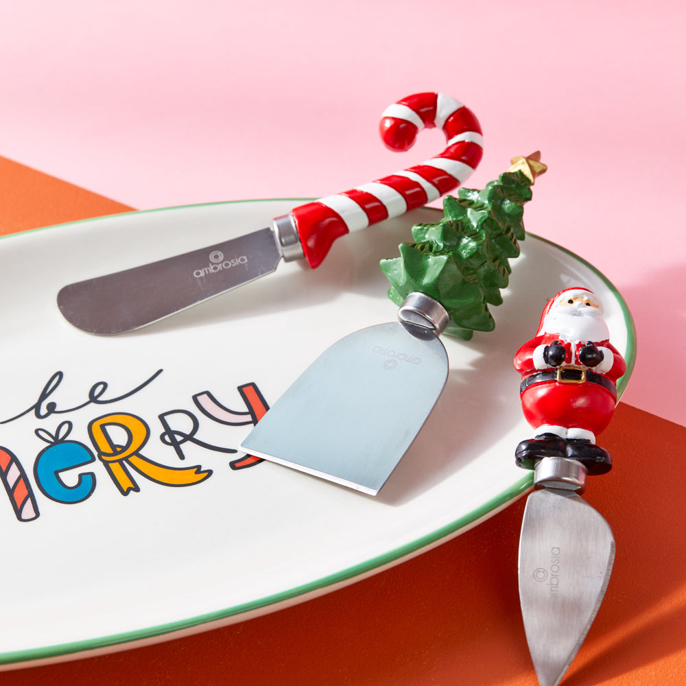 Ambrosia Santas Workshop Christmas Themed Cheese Knife