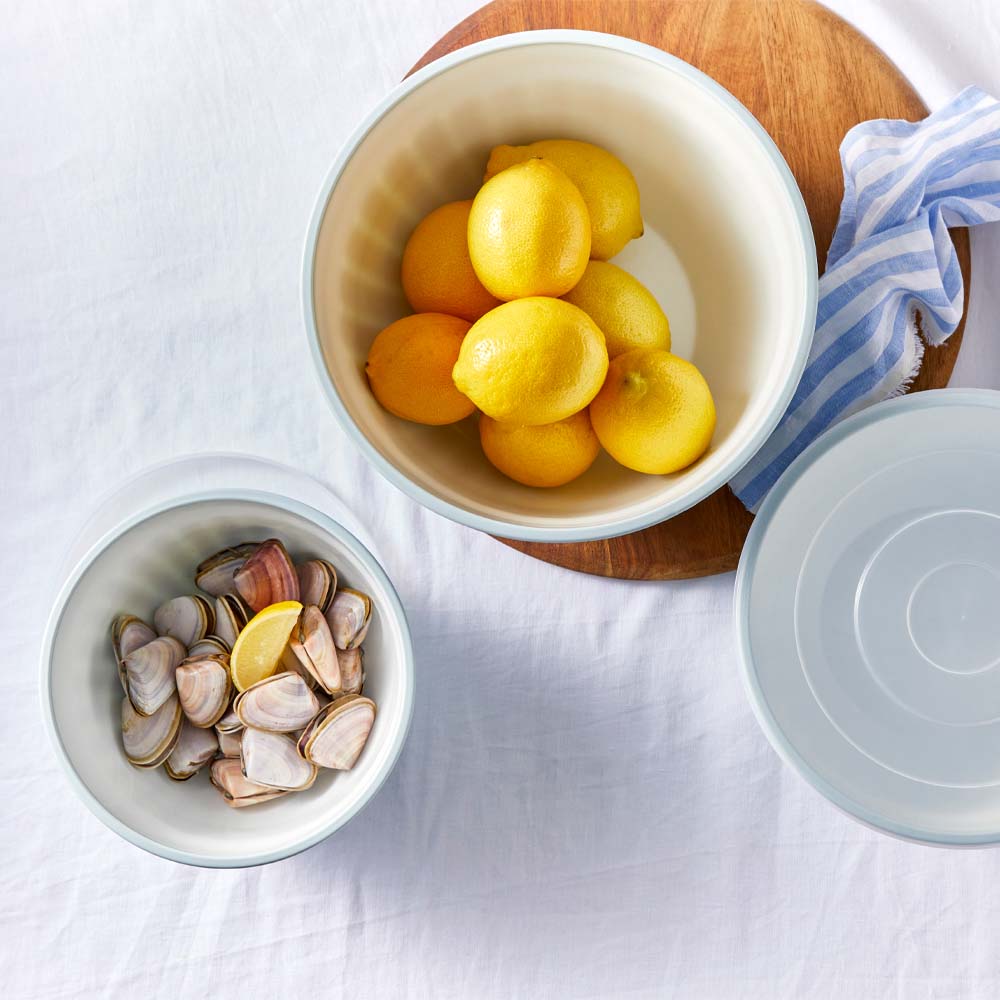 Ambrosia Azure  Set of 3 Moulded Mixing Bowl