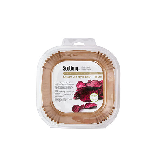 Scullery Set of 50 Square Air Fryer Liners 16cm