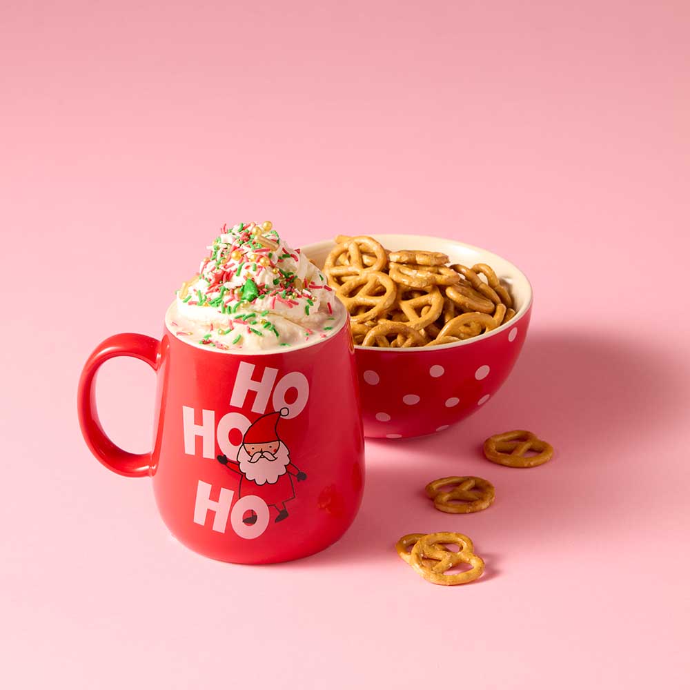 Ambrosia Santas Workshop Mug and Bowl Set red