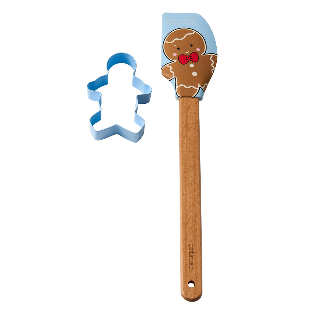 Ambrosia Santas Workshop Spatula with Cookie Cutter - Surprise Stocking Filler