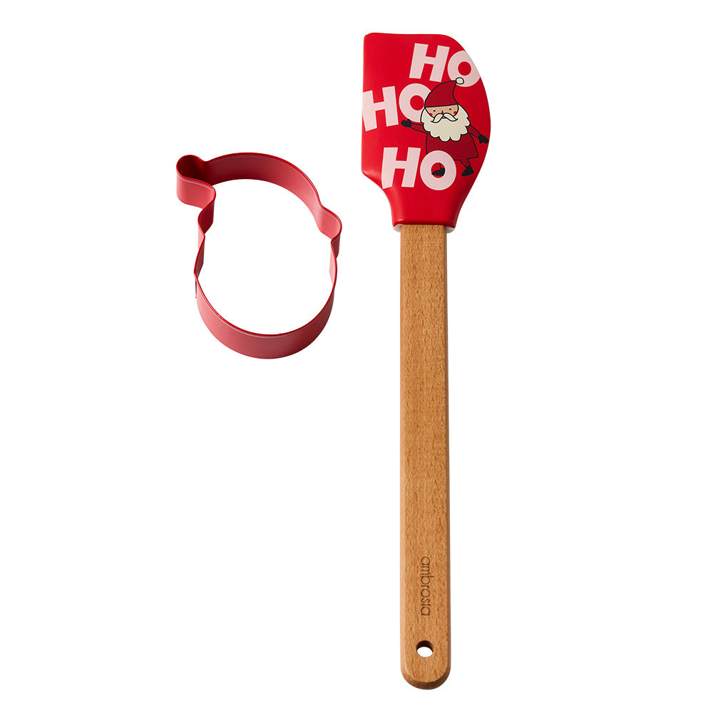 Ambrosia Santas Workshop Spatula with Cookie Cutter - Surprise Stocking Filler