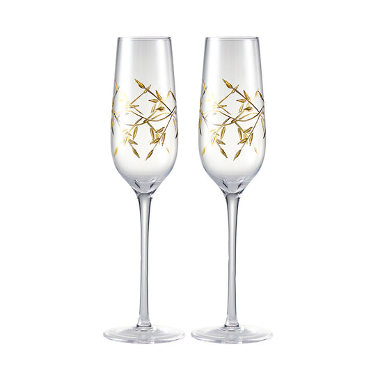 Cellar Premium Luxe Leaf Set of 2 Flutes 250ml