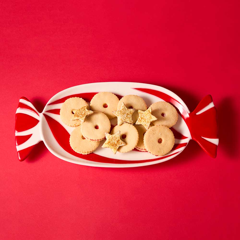 Ambrosia Santas Workshop Candy Serving Platter