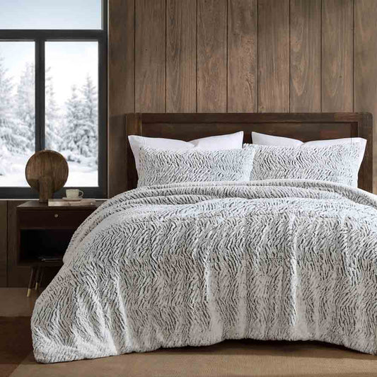 Ardor Boudoir Faux Fur Sherpa 3 Piece Comforter Set at House