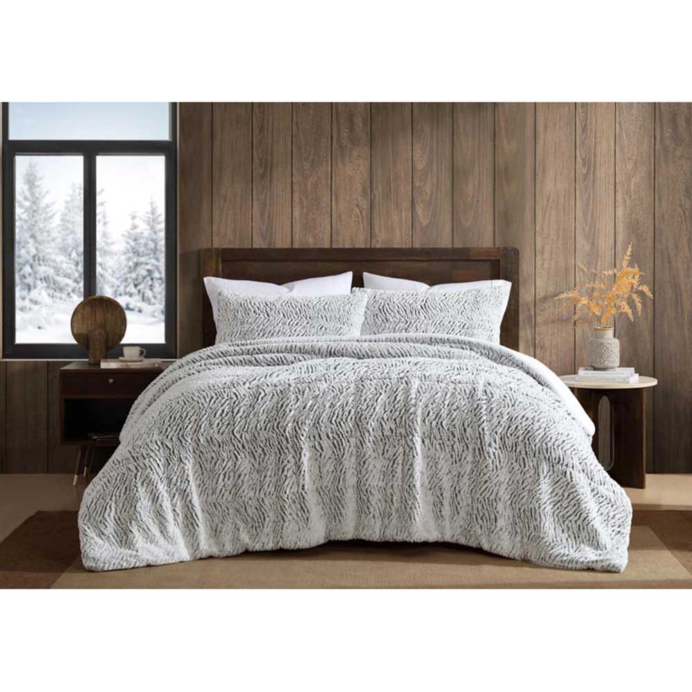 Ardor Boudoir Faux Fur Sherpa 3 Piece Comforter Set at MyHouse